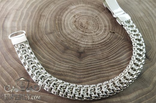 Bracelet "the Emperor" made of silver for men, buy weaving "the Emperor" 121045XN