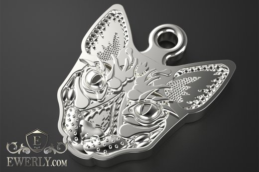 Buy a name medallion made of silver for a dog 131059XV