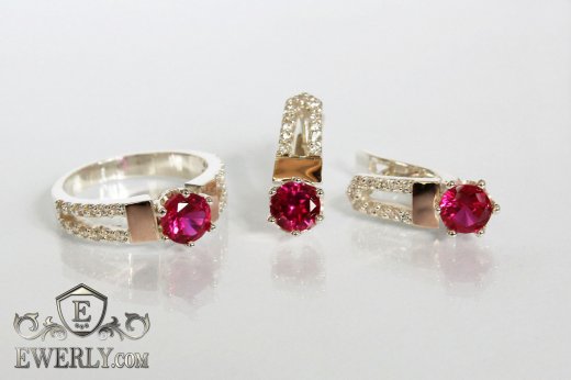 Kit : earring of  silvers and ring of  silver to buy 0010BH